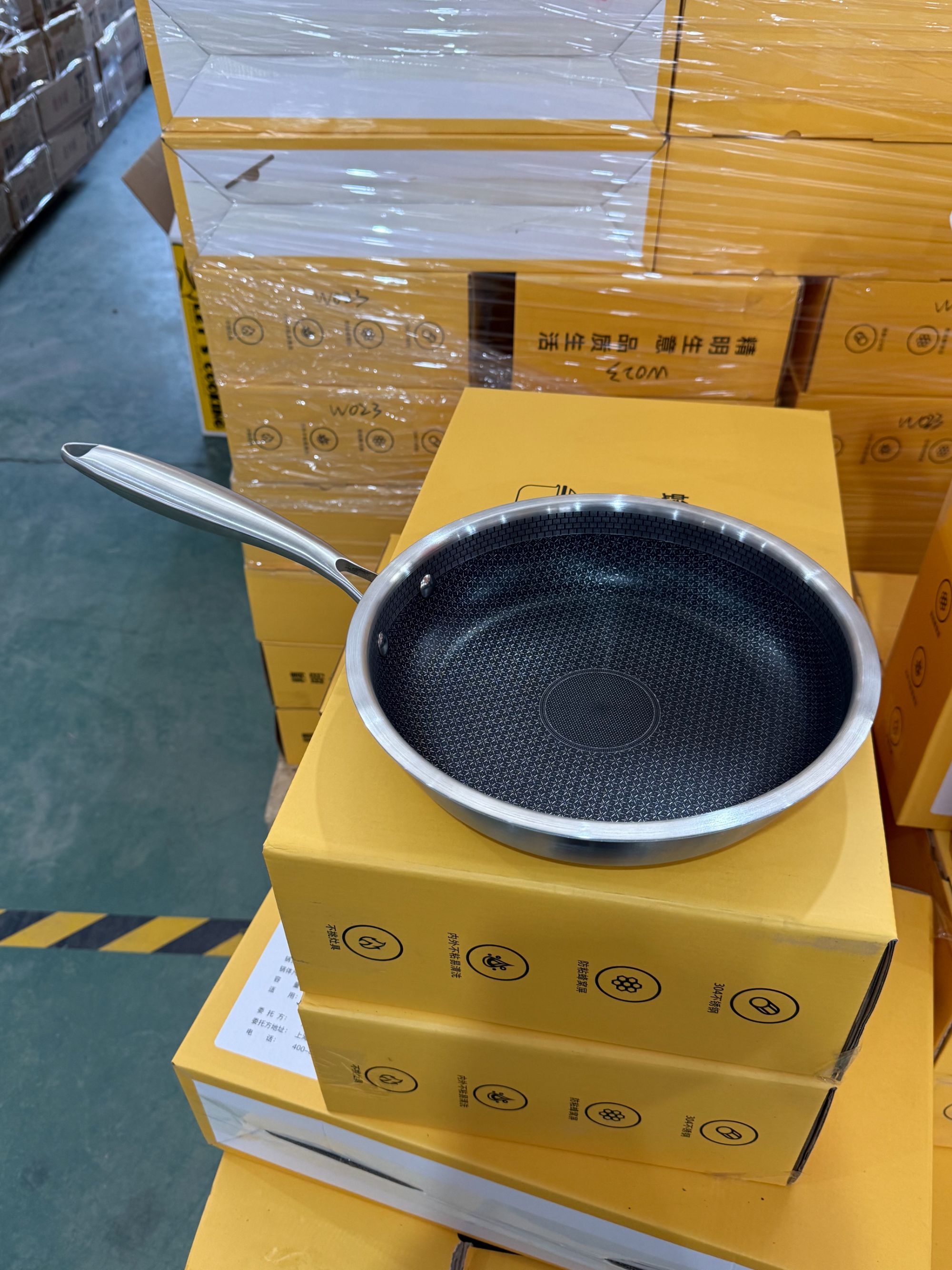 Y【工厂直发】 单面屏304不锈钢煎锅 不挑花纹不挑品牌 