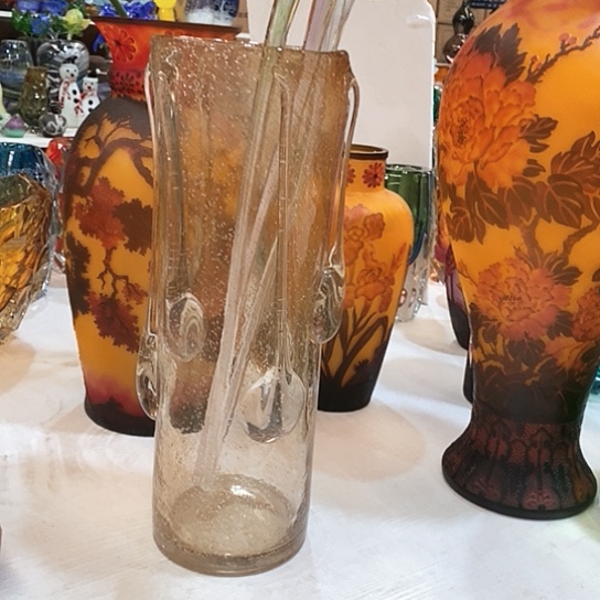 琉璃花瓶高40厘米口径12厘米