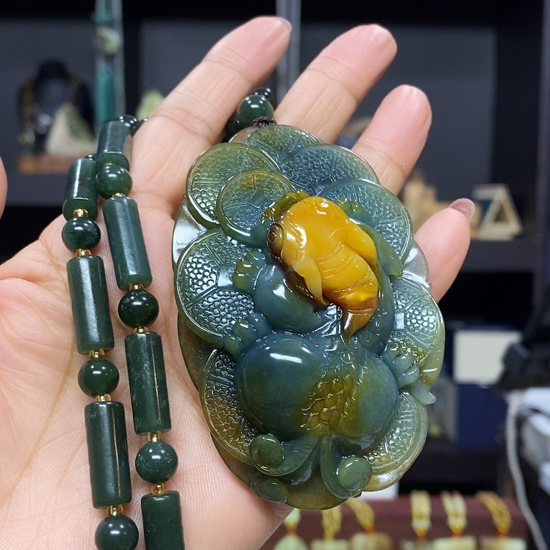 岫玉挂件吊坠手把未镶嵌