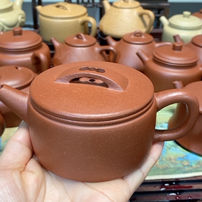 【闪购商品】紫砂茶壶红降坡半手工汉瓦200毫升