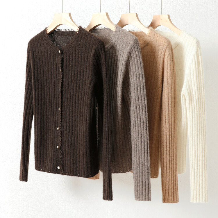 【原创100%牦牛绒】基础款复古休闲毛针织衫女装街头纯色215135