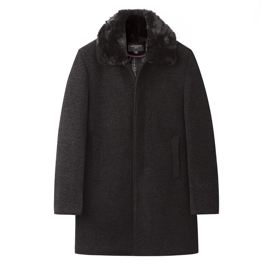 C46加厚保暖拼接百搭大衣1211