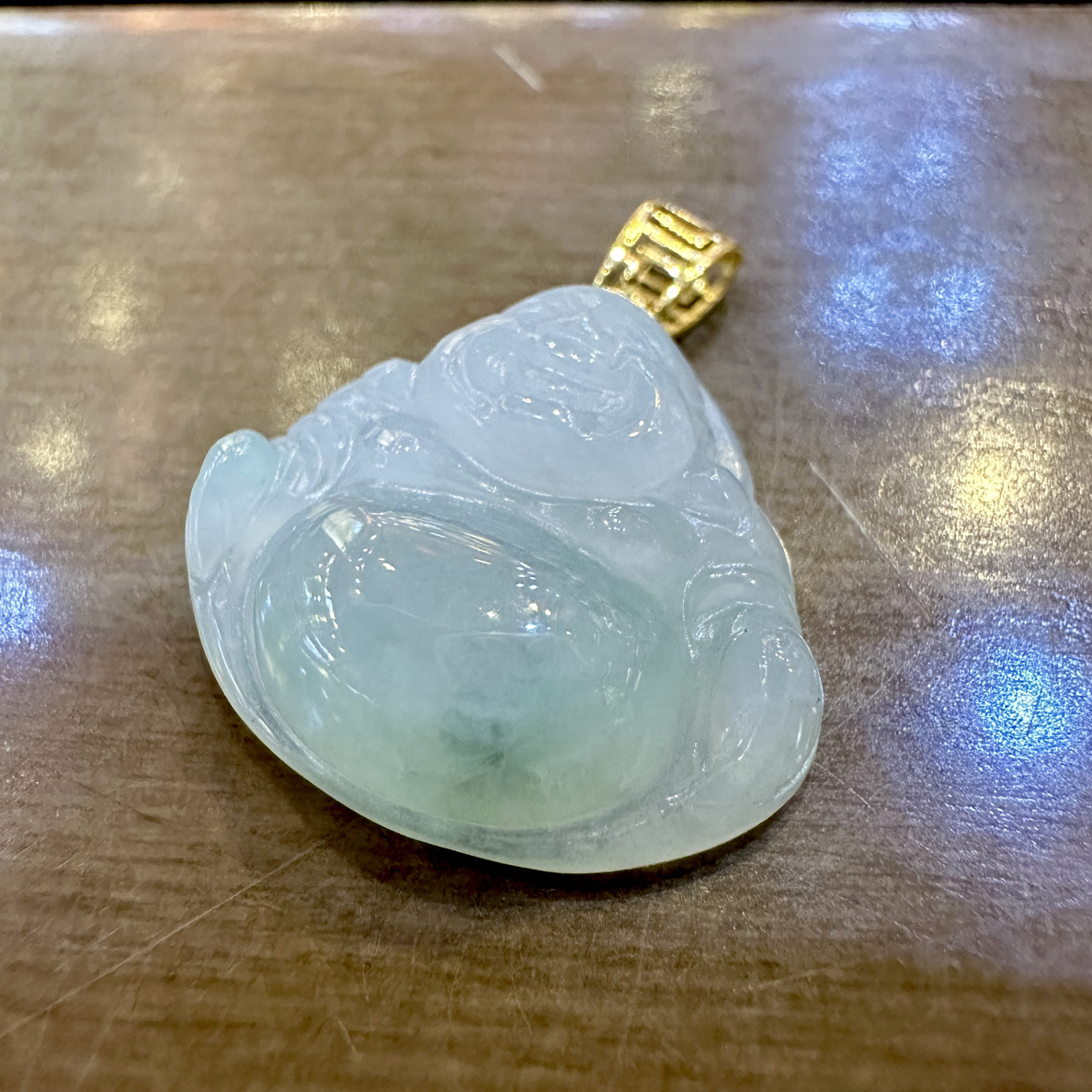 镶A货翡翠冰晴佛公