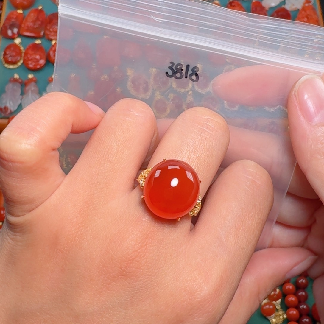 南红玛瑙南红银S925镶嵌