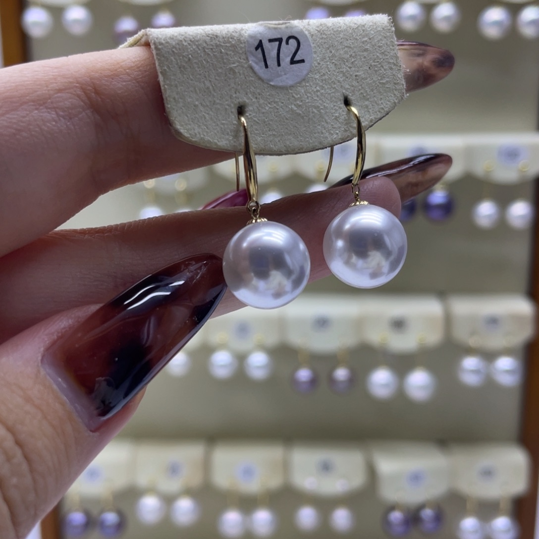 淡水珍珠耳饰18K金镶嵌