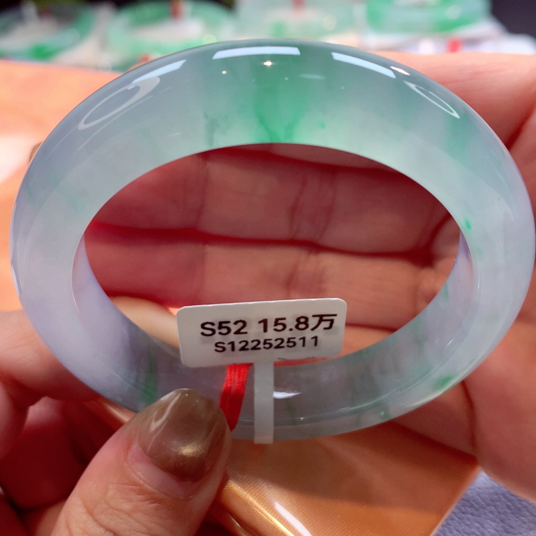 未镶嵌手镯翡翠冰飘绿种水绝绝子超美19号11