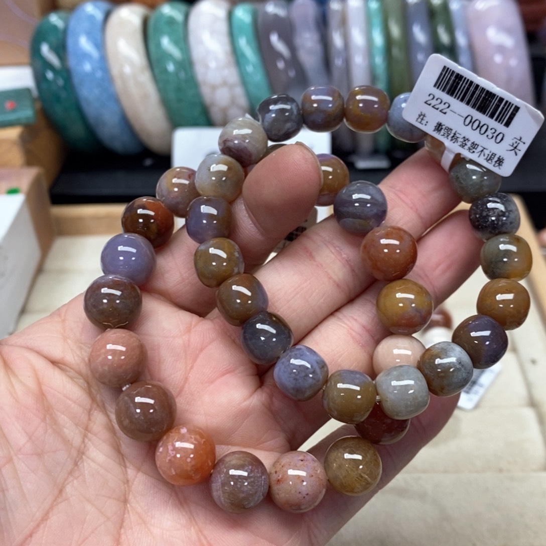 硅化珊瑚（珊瑚玉）手链未镶嵌静039