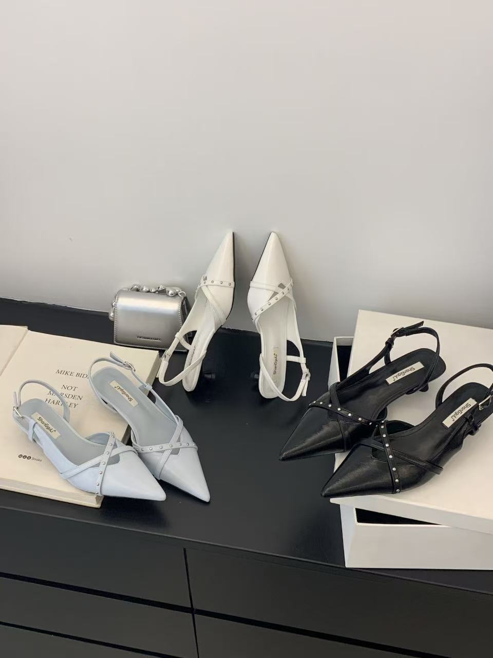 浅口通用夏季细跟高跟鞋时尚法式尖头包头防滑鞋子