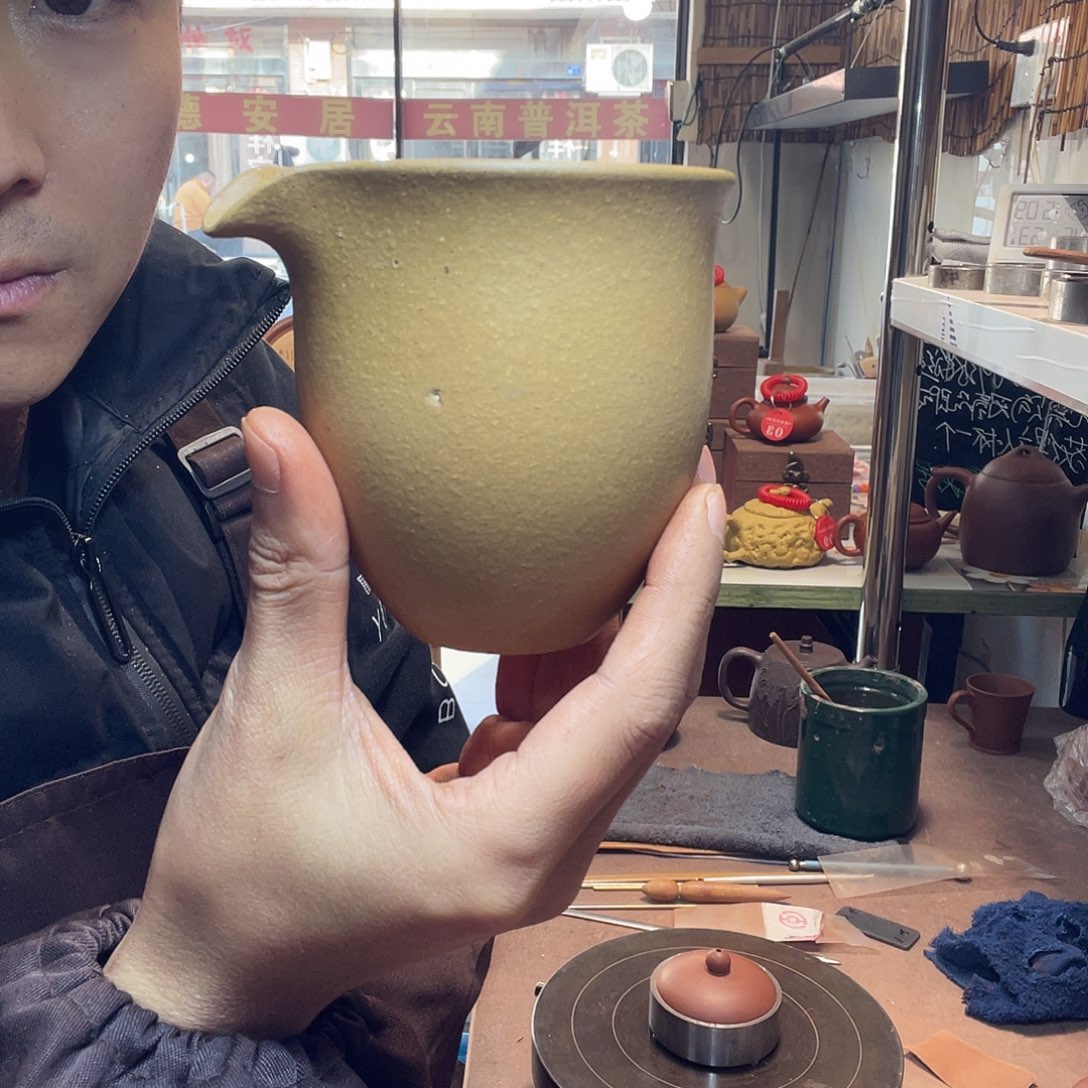 紫砂公道杯段泥公道杯