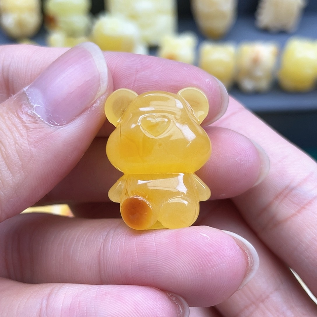 琥珀裸石未镶嵌蜜蜡