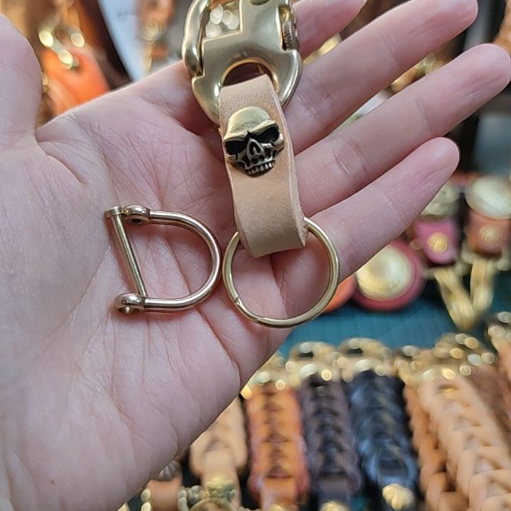 铜铁合金类海军钩骷髅头钥匙扣