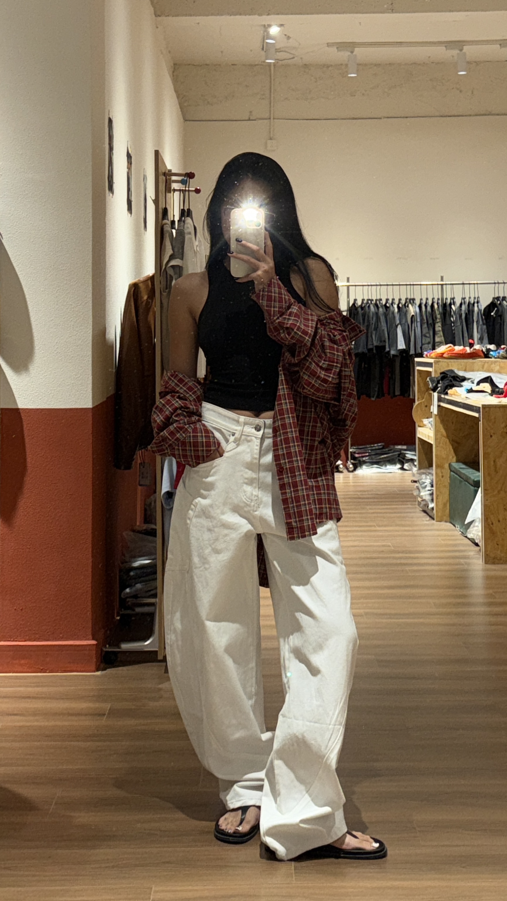 BLACK SHOP店内神裤！实体数据款！白色弯刀工装裤！重磅！