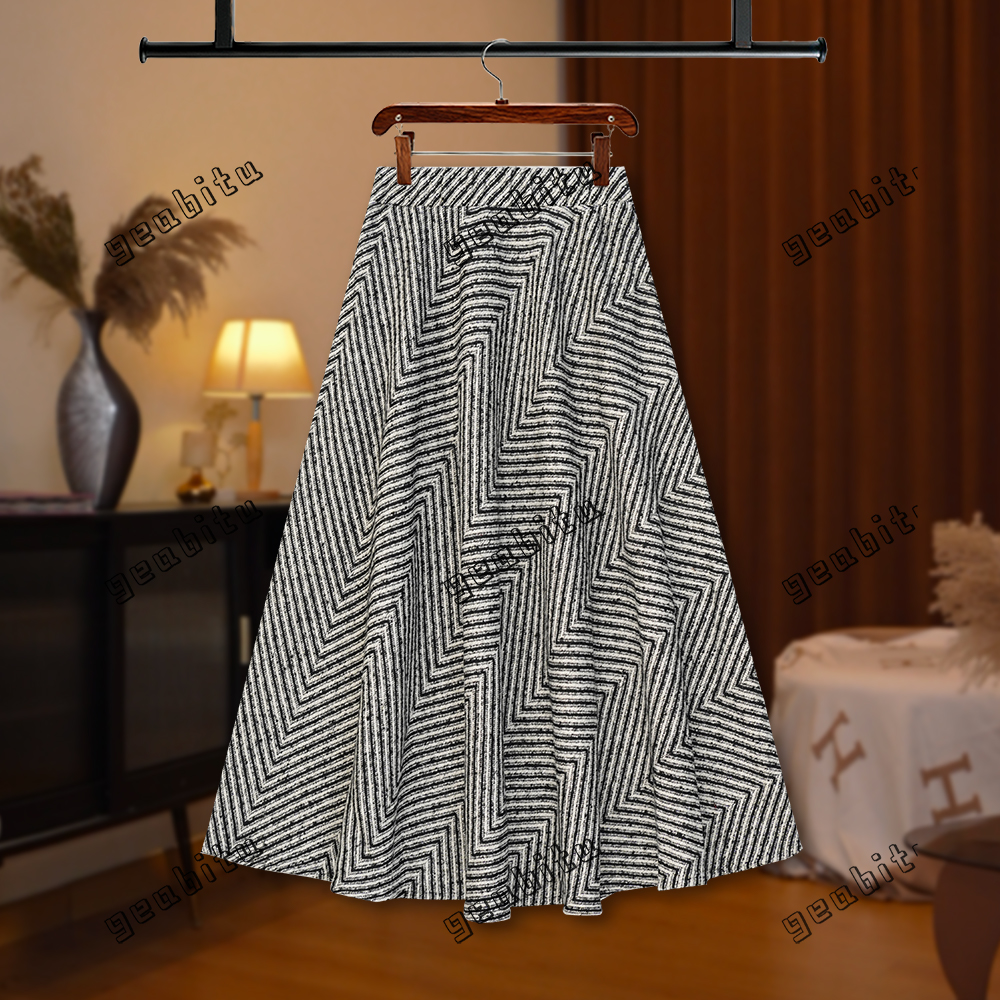 【902】2025新款秋冬百搭气质A字格纹复古半身裙高腰显瘦D8314