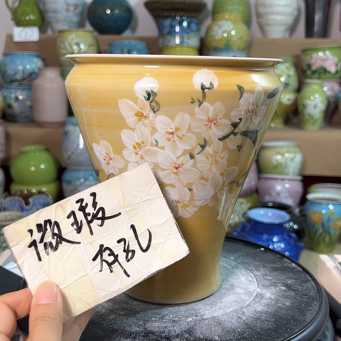 景德镇陶瓷花盆微瑕159