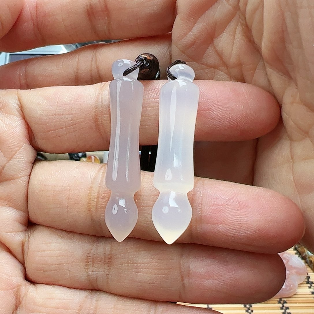 未镶嵌玛瑙/玉髓珠宝半成品随机2发一