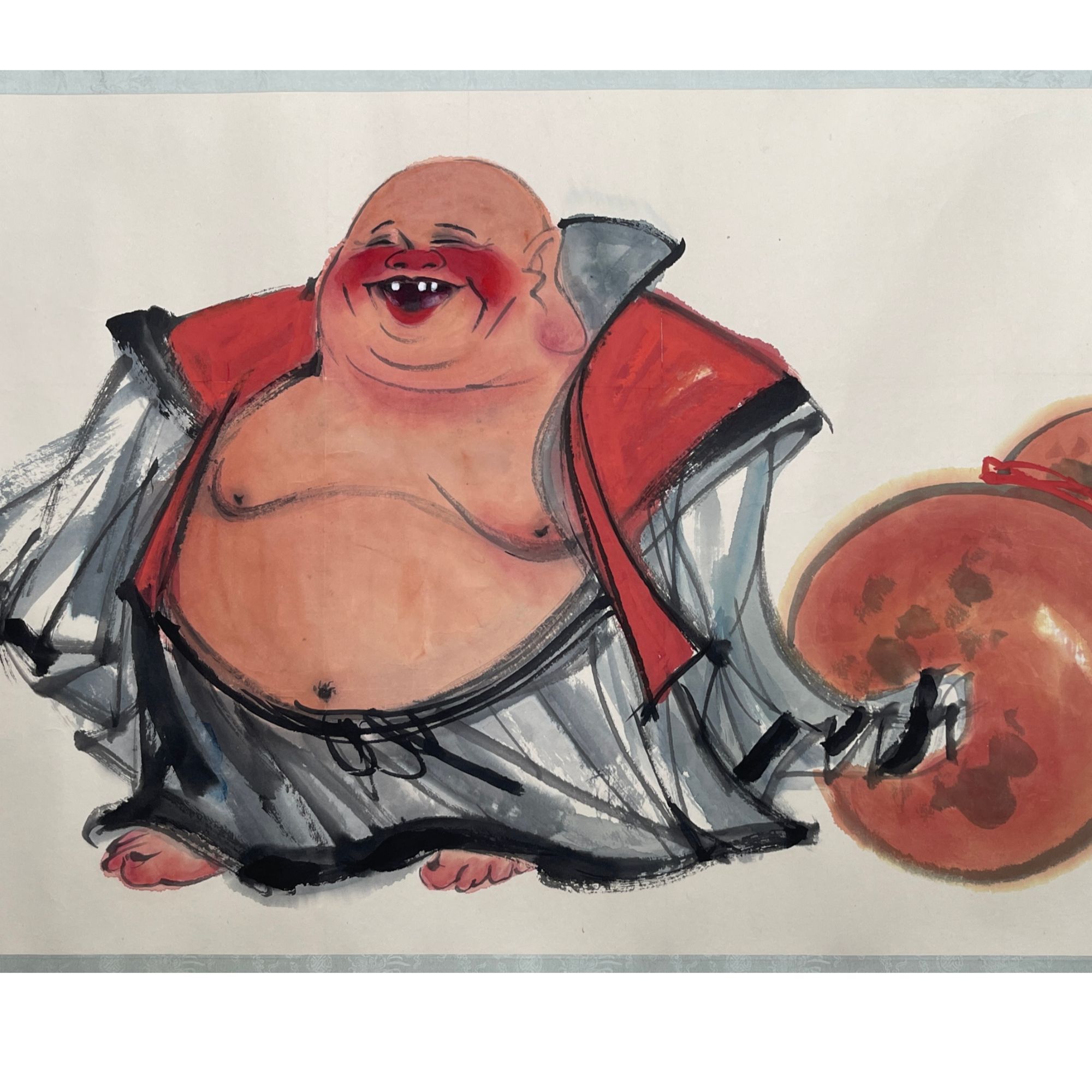 LOT.95 《皆大欢喜》58*119cm 纸本设色镜片