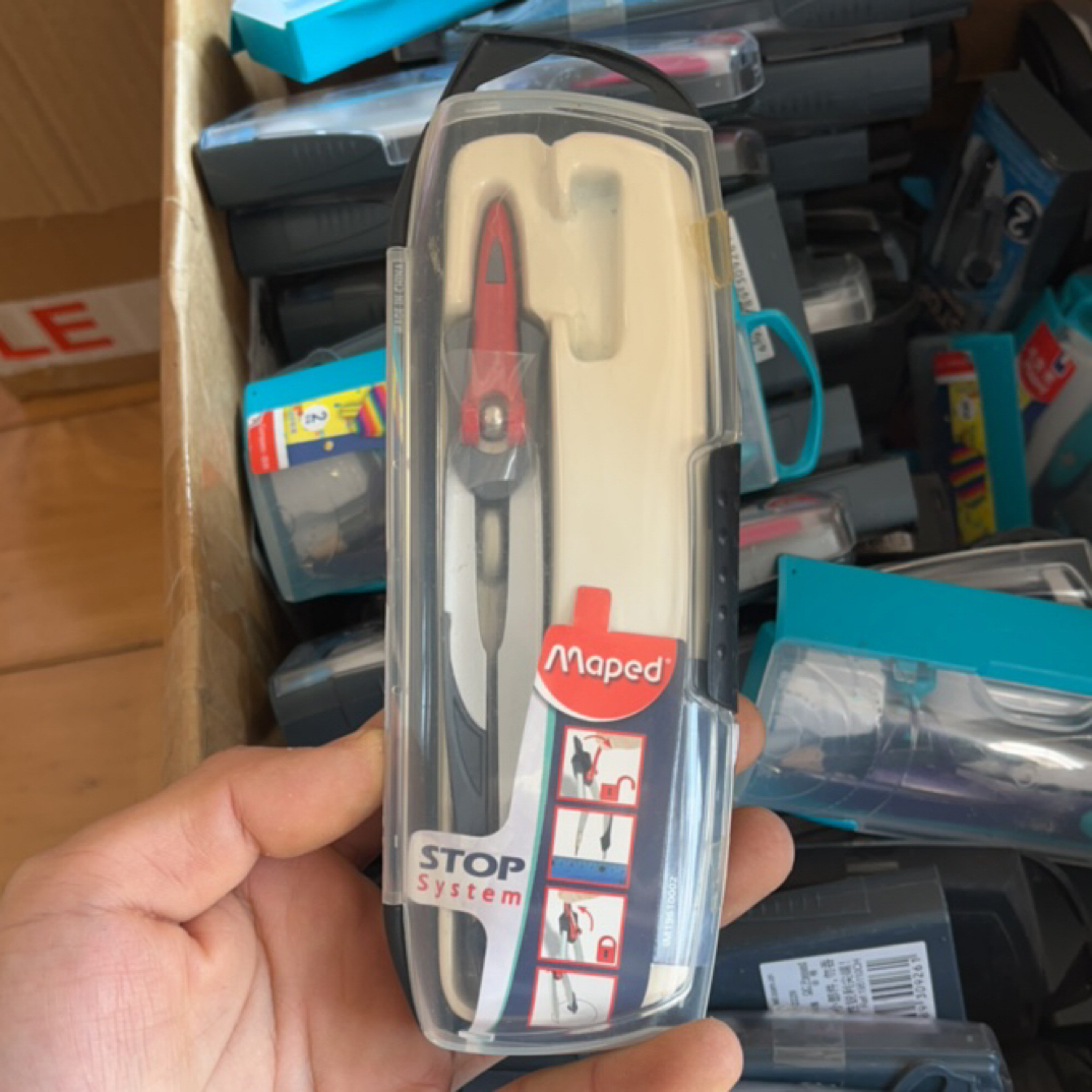 随机3个马培德智能圆规可夹笔画图工具铅芯款圆规初中生绘图