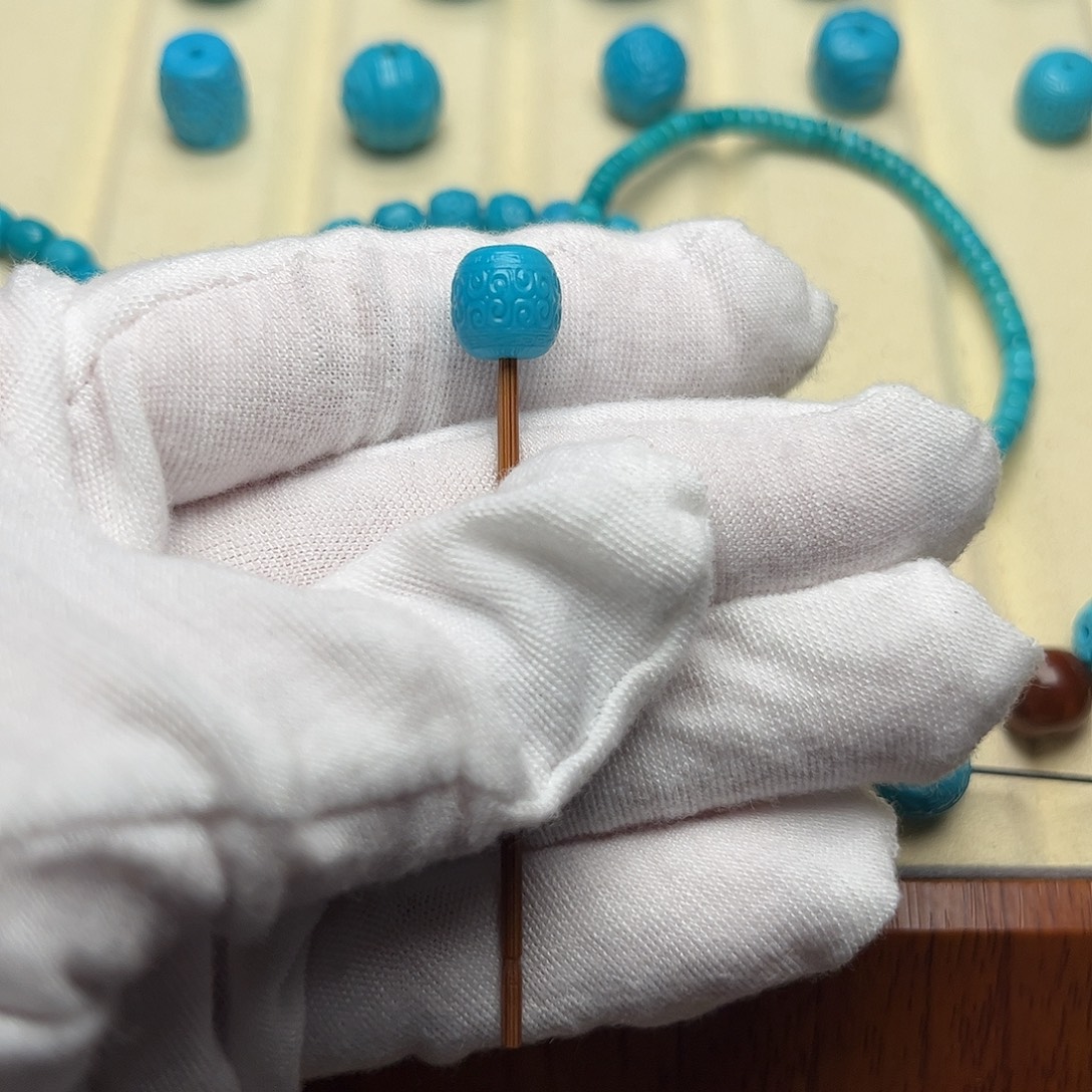 绿松石未镶嵌无镶嵌天然绿松石回纹8.9