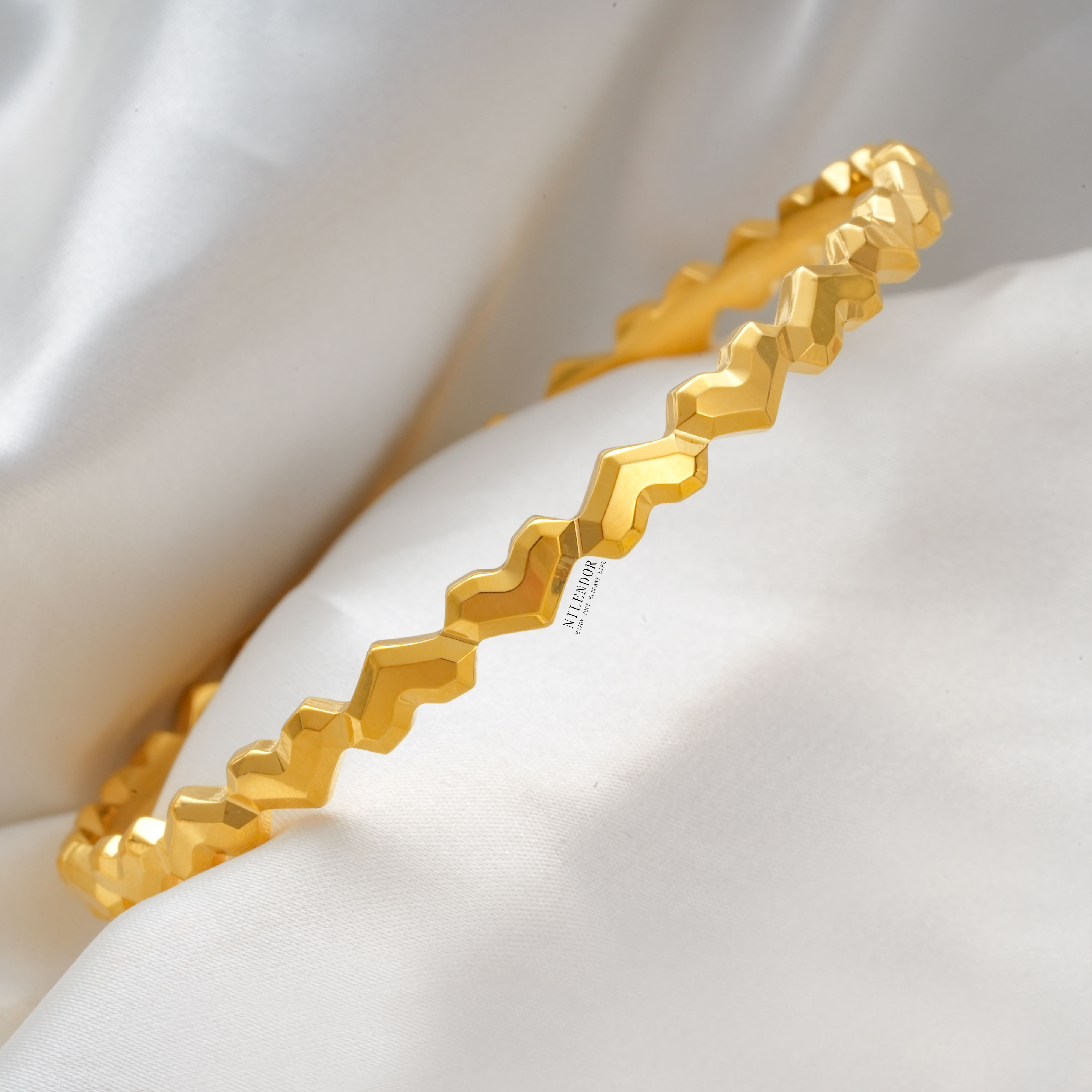 铜合金手镯 SZ-103小众气质百搭满圈爱心光面手镯