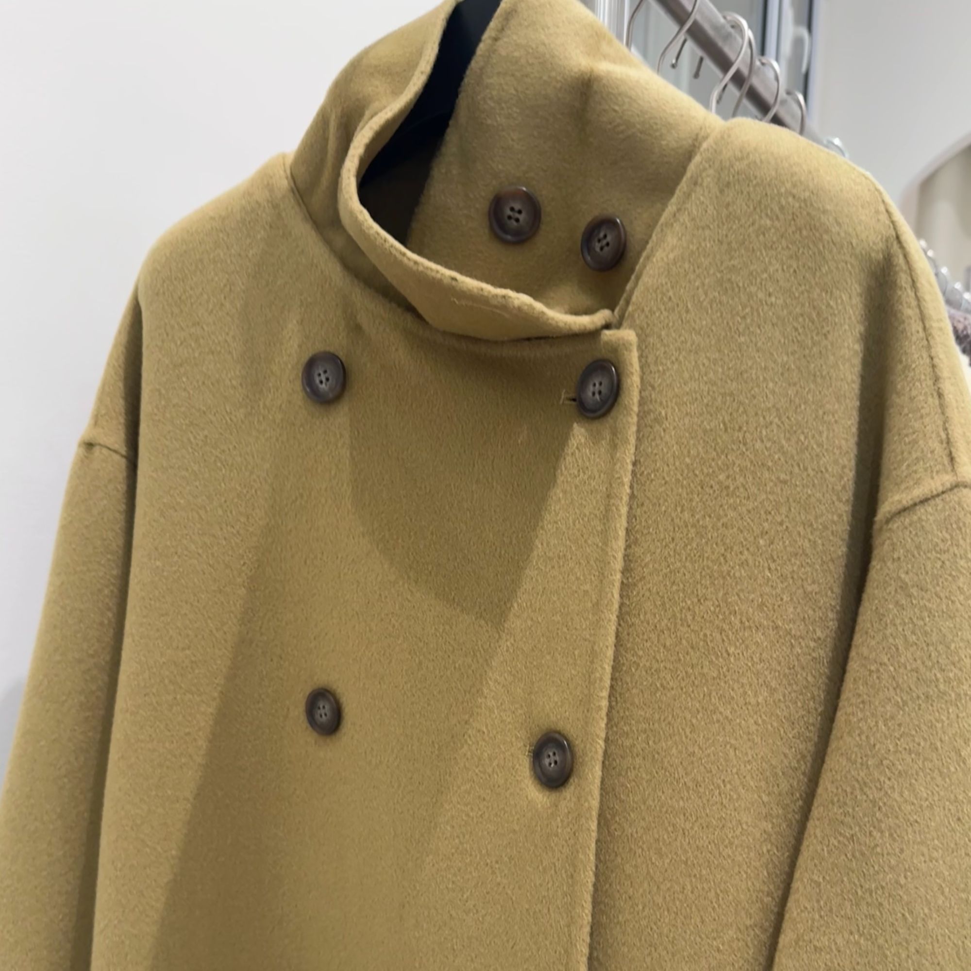 【长立领脱卸领】直下摆法式冬季外套呢气质大衣