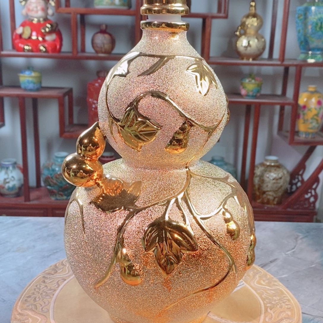 摆件景德镇垚晶陶瓷5斤金葫芦