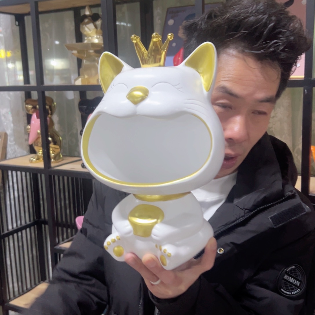 红陶红陶红陶红陶白色大嘴猫