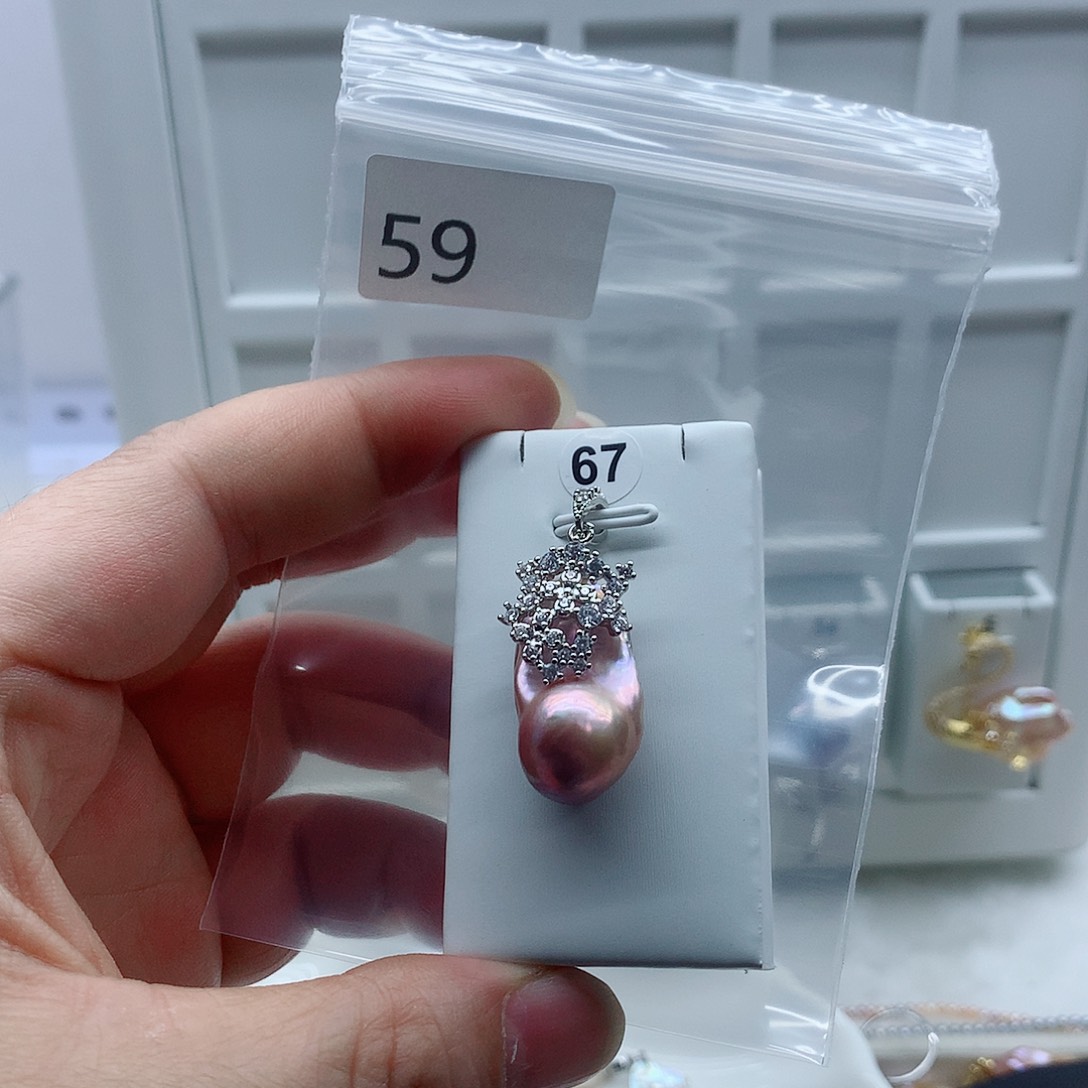 吊坠(不含链)合金淡水珍珠