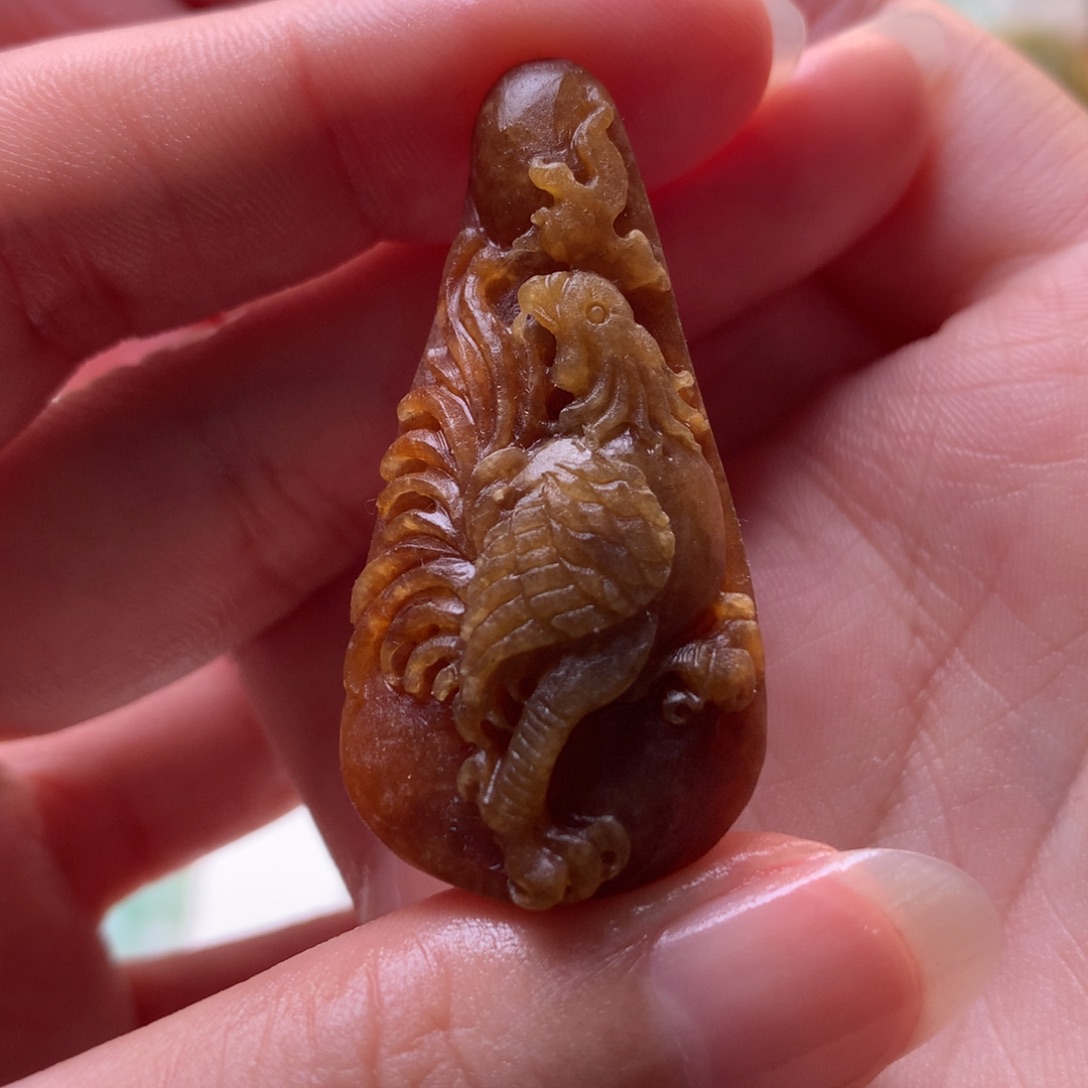 定制翡翠未镶嵌鸡