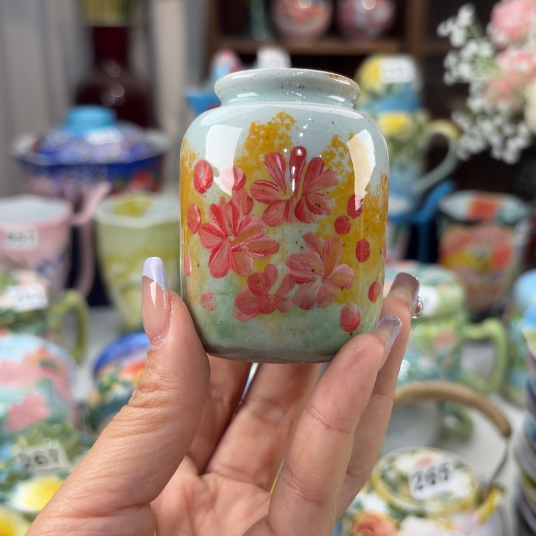 瓷片景德镇手绘高温釉下彩陶瓷茶具