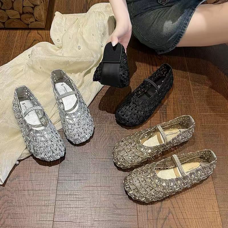 夏休闲款法式女新款百搭软底豆豆鞋单鞋2727(脚宽脚胖拍大一码)