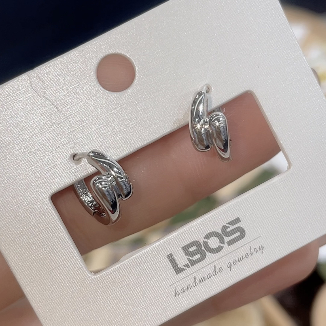 铜合金耳饰 几何水滴耳扣精致气质百搭精美简单日常通勤设计感