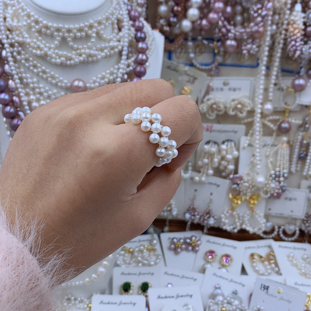 项链银S925镶嵌淡水珍珠