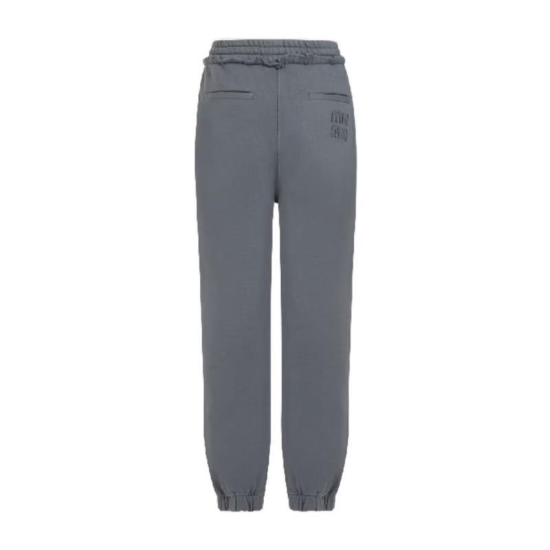 未使用 MIU MIU/缪缪  MIUMIU 毛边抽绳束脚运动裤