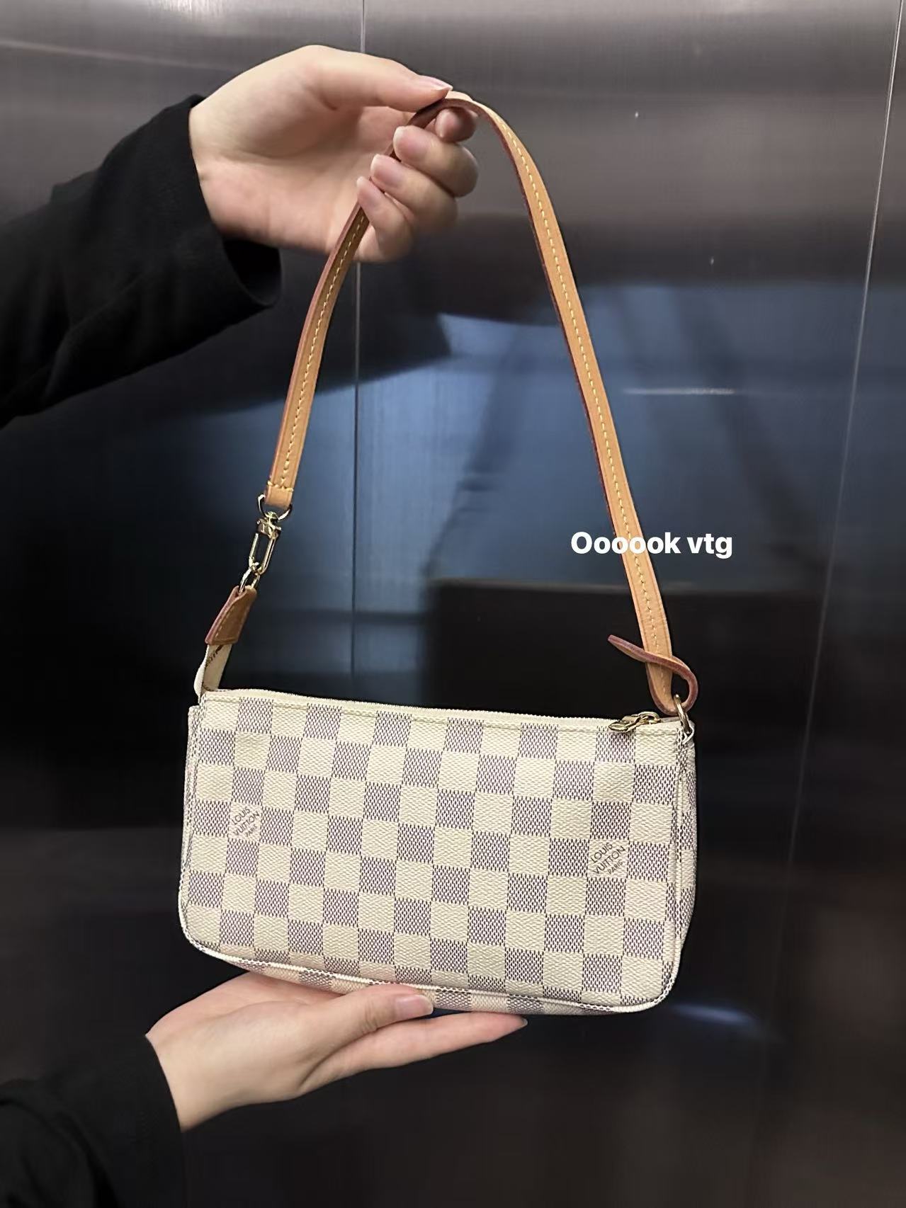 95新 LouisVuitton/路易威登 CS6936 LV路易威登 白棋盘格麻将包