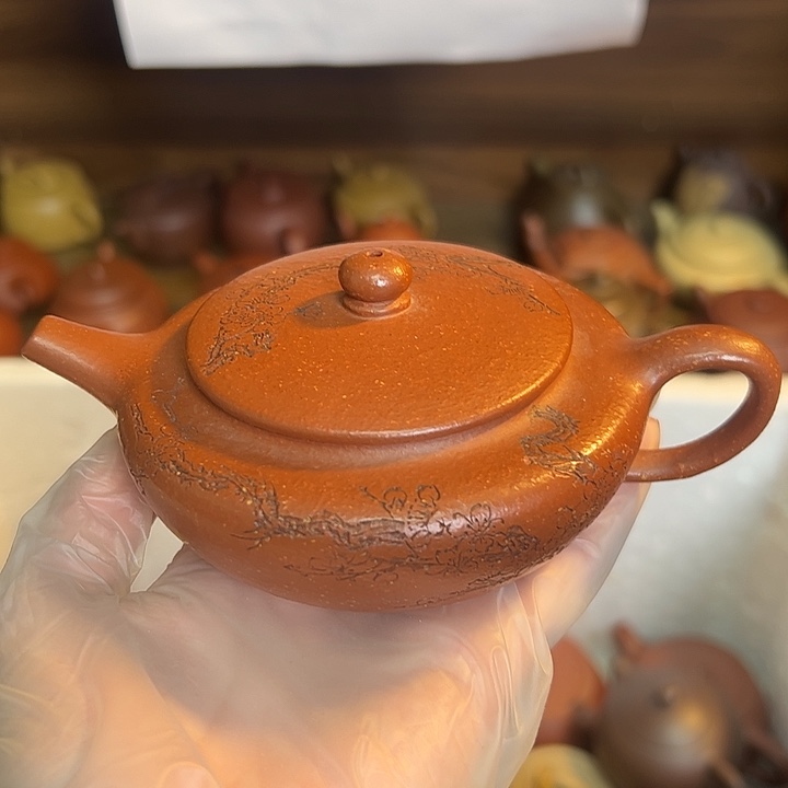 天***紫砂茶壶宜兴紫砂壶降坡