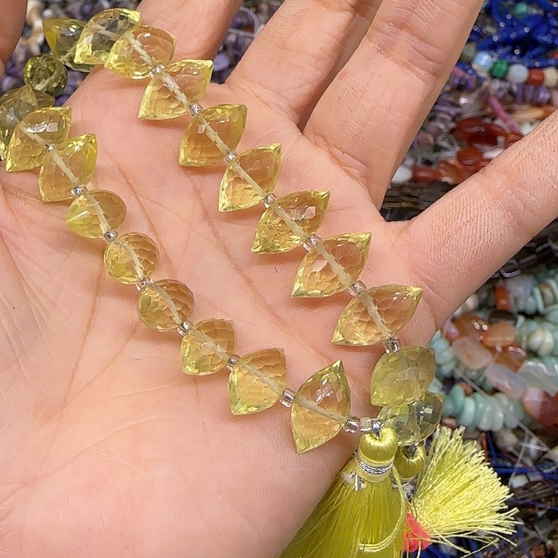 玛瑙/玉髓合金珠宝半成品随*水晶双尖拍三86发一条