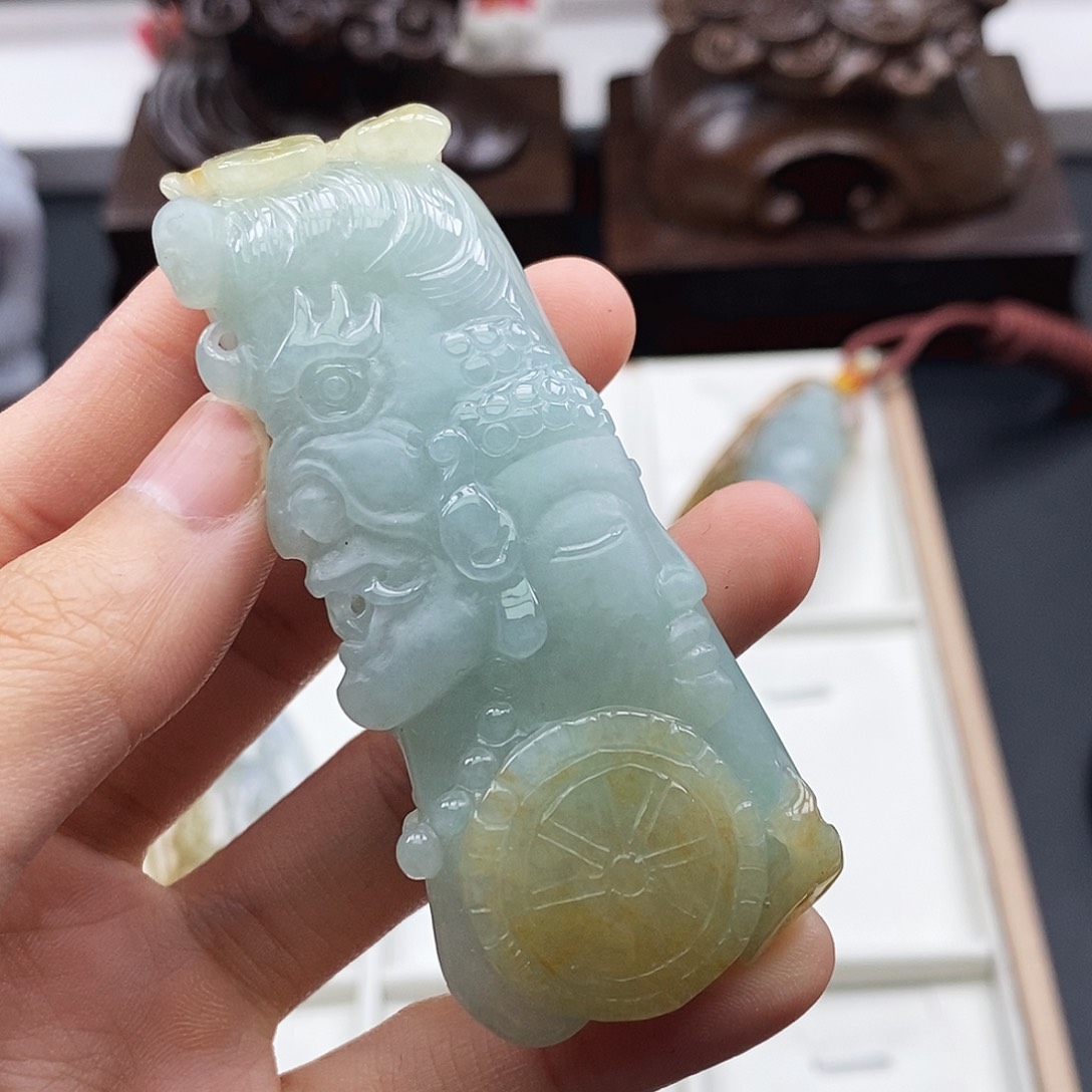 颈饰未镶嵌翡翠烟****姐缅甸翡翠a货