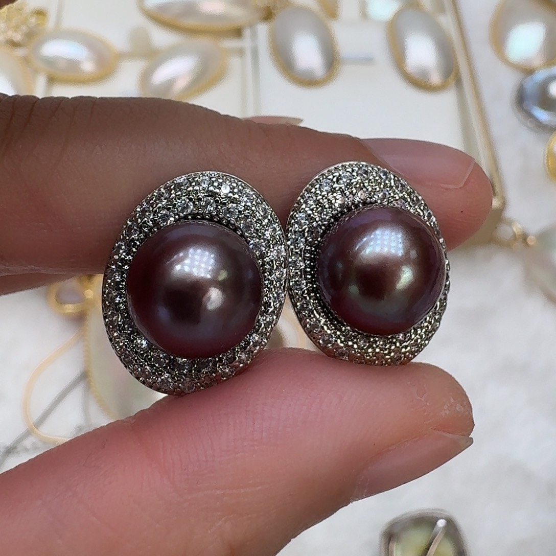 未镶嵌耳饰淡水珍珠