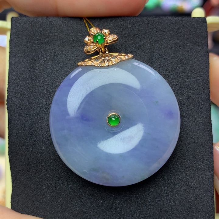 翡翠手链18K金镶嵌翡翠