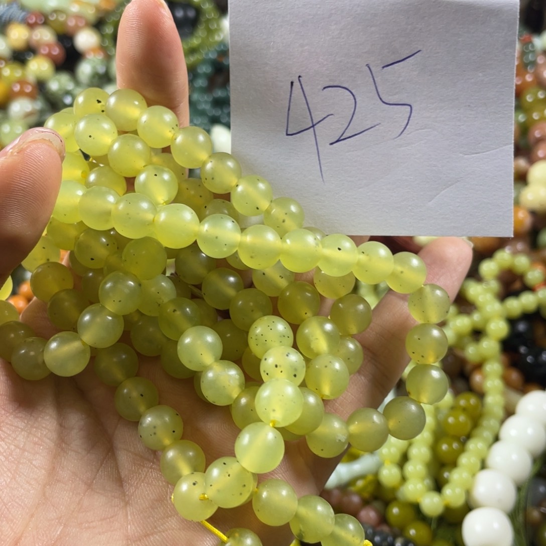 未镶嵌蛇纹石玉手链