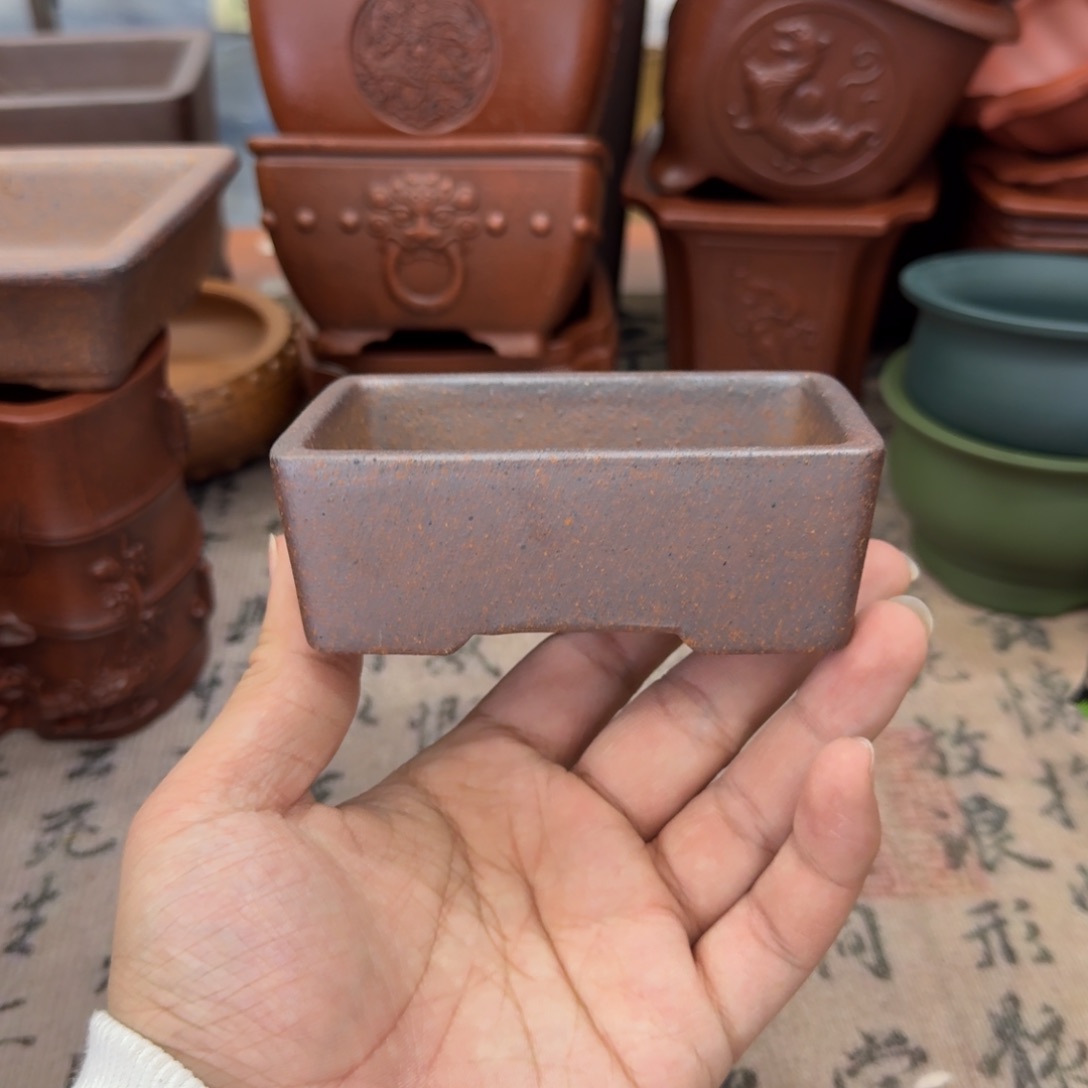 紫砂花盆宜兴紫砂正品10x6.5x3