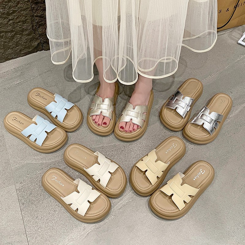 2025新款沙滩拖鞋女鞋夏季外穿精致高级感凉拖鞋配裙子一字拖