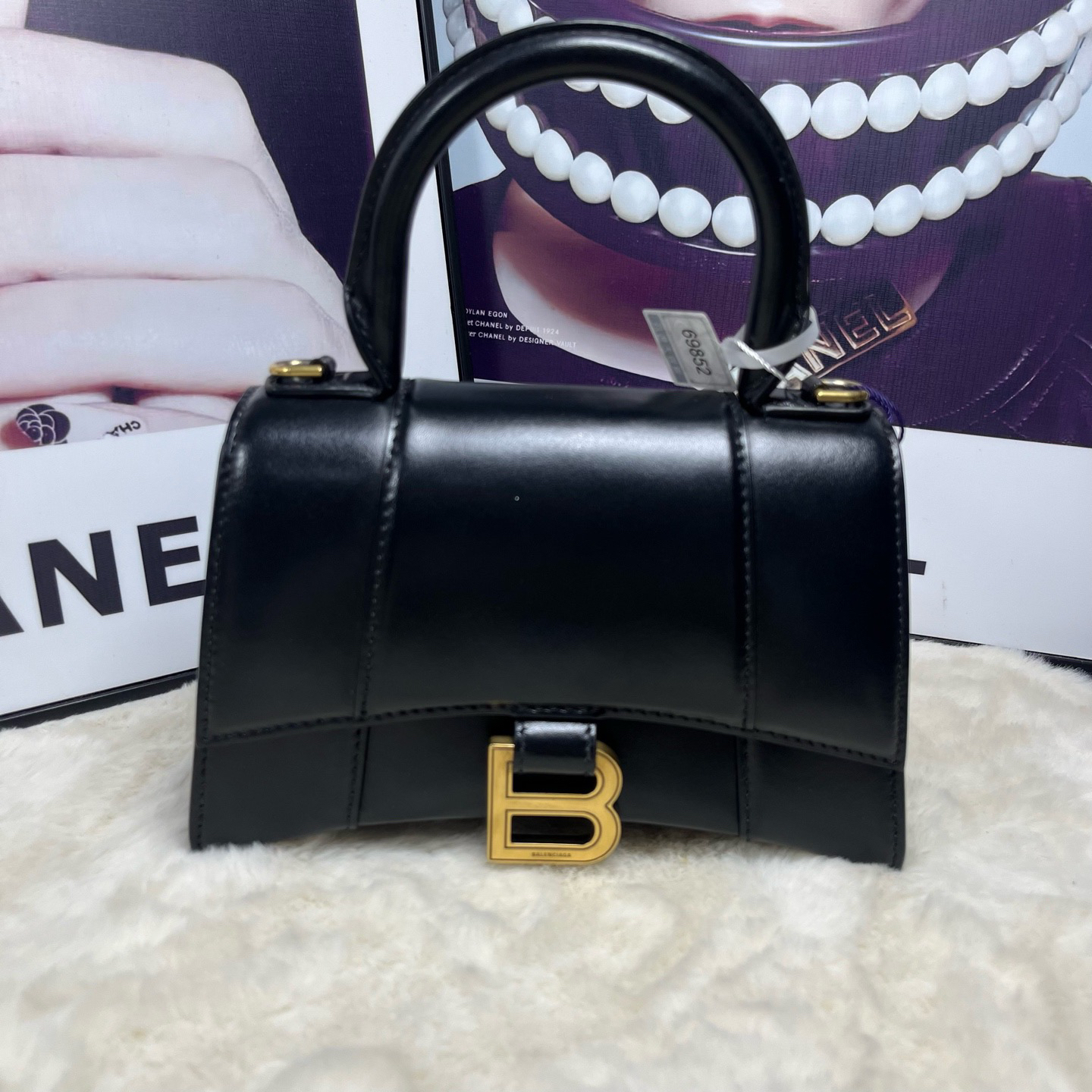 99新 Balenciaga/巴黎世家 黑金沙漏Xs 单肩包