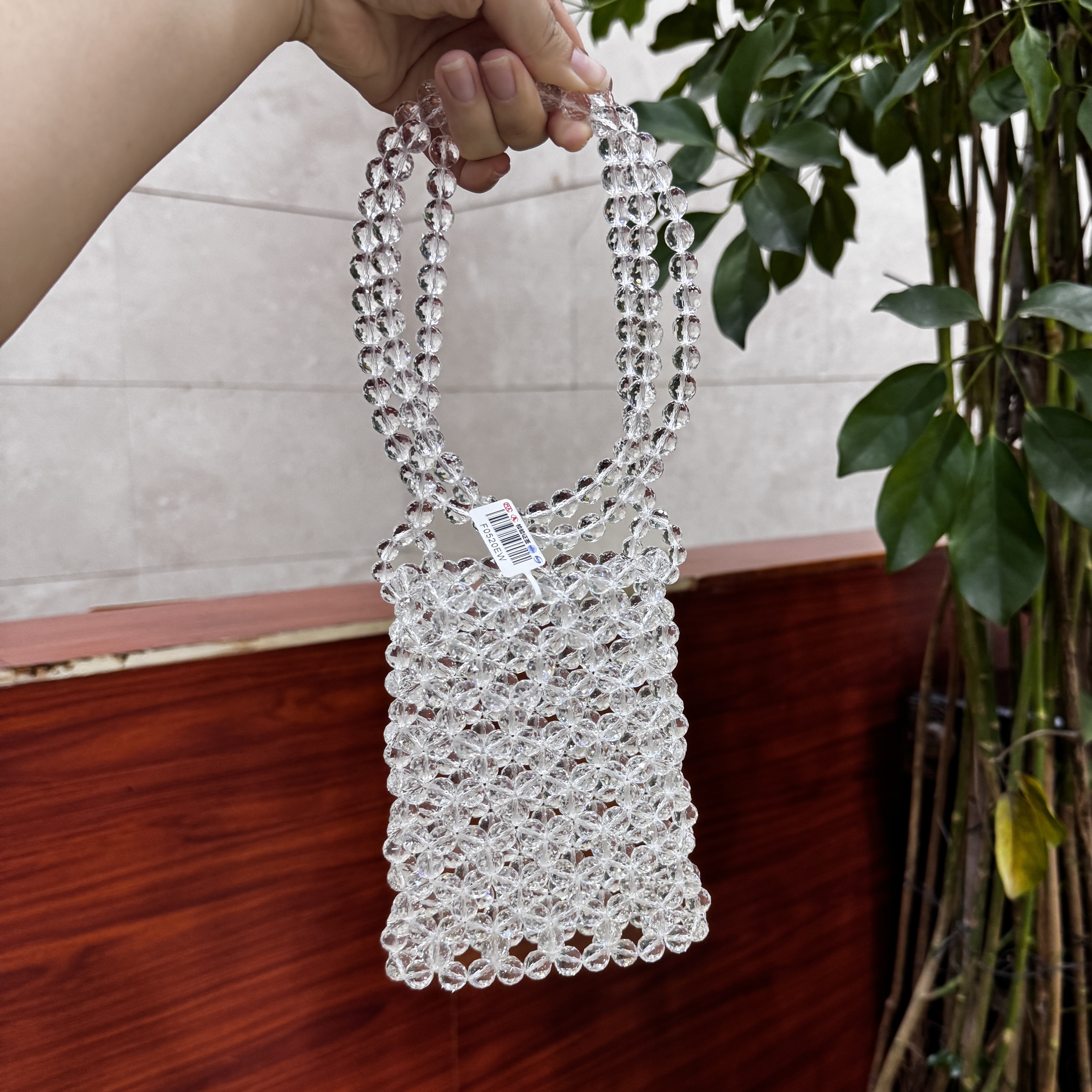 洛羽·天然白水晶手机斜挎包