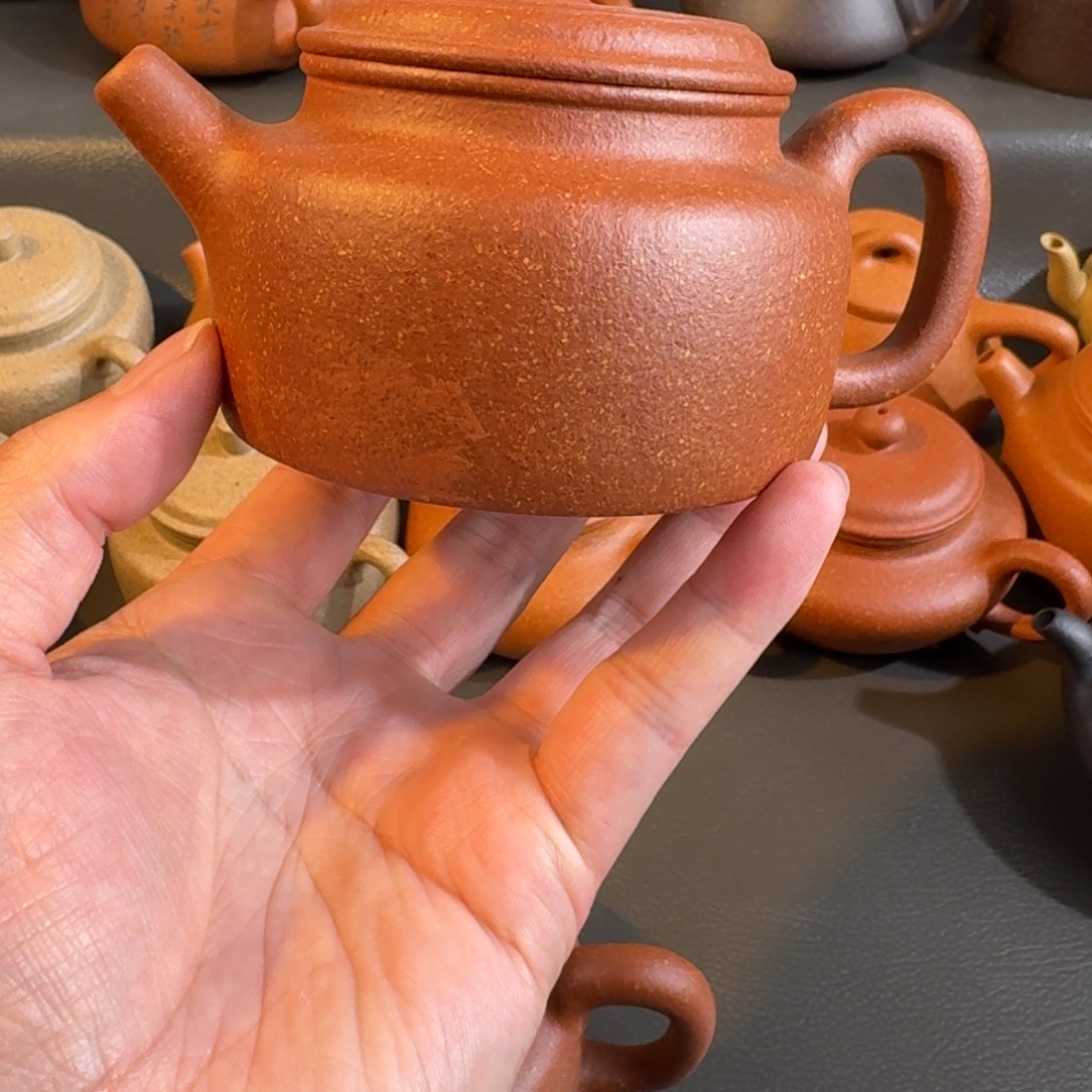 茶壶紫砂微暇德中红降坡壶壶