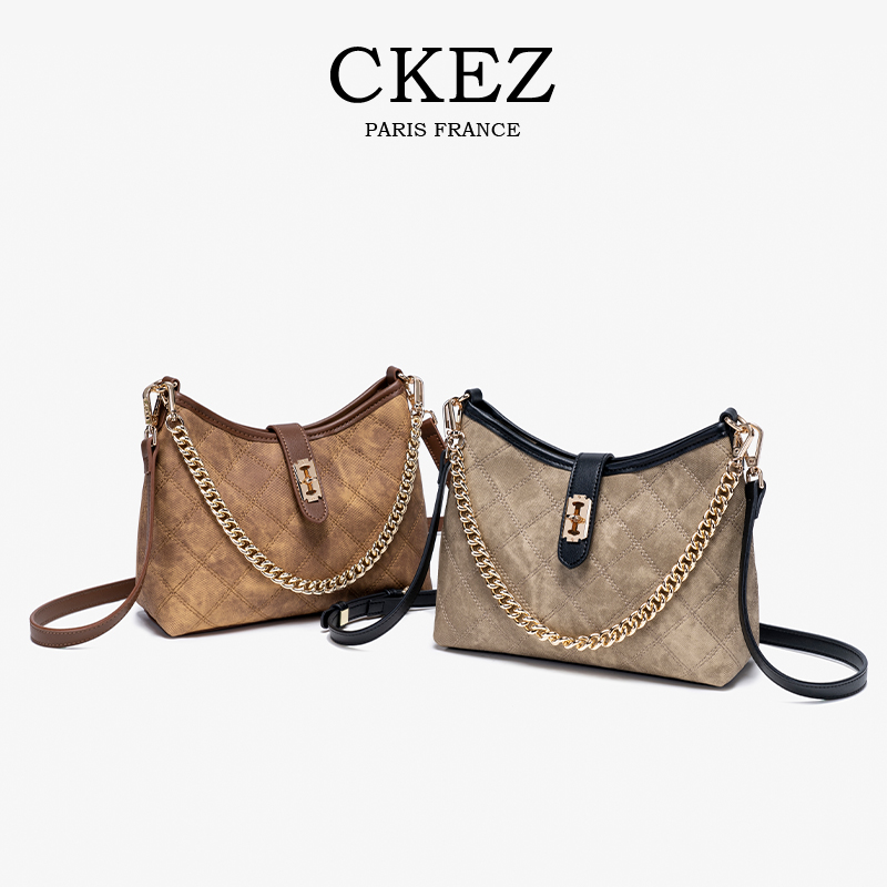 CKEZ简约大容量包包女2025新款时尚百搭休闲单肩包通勤斜挎托特包