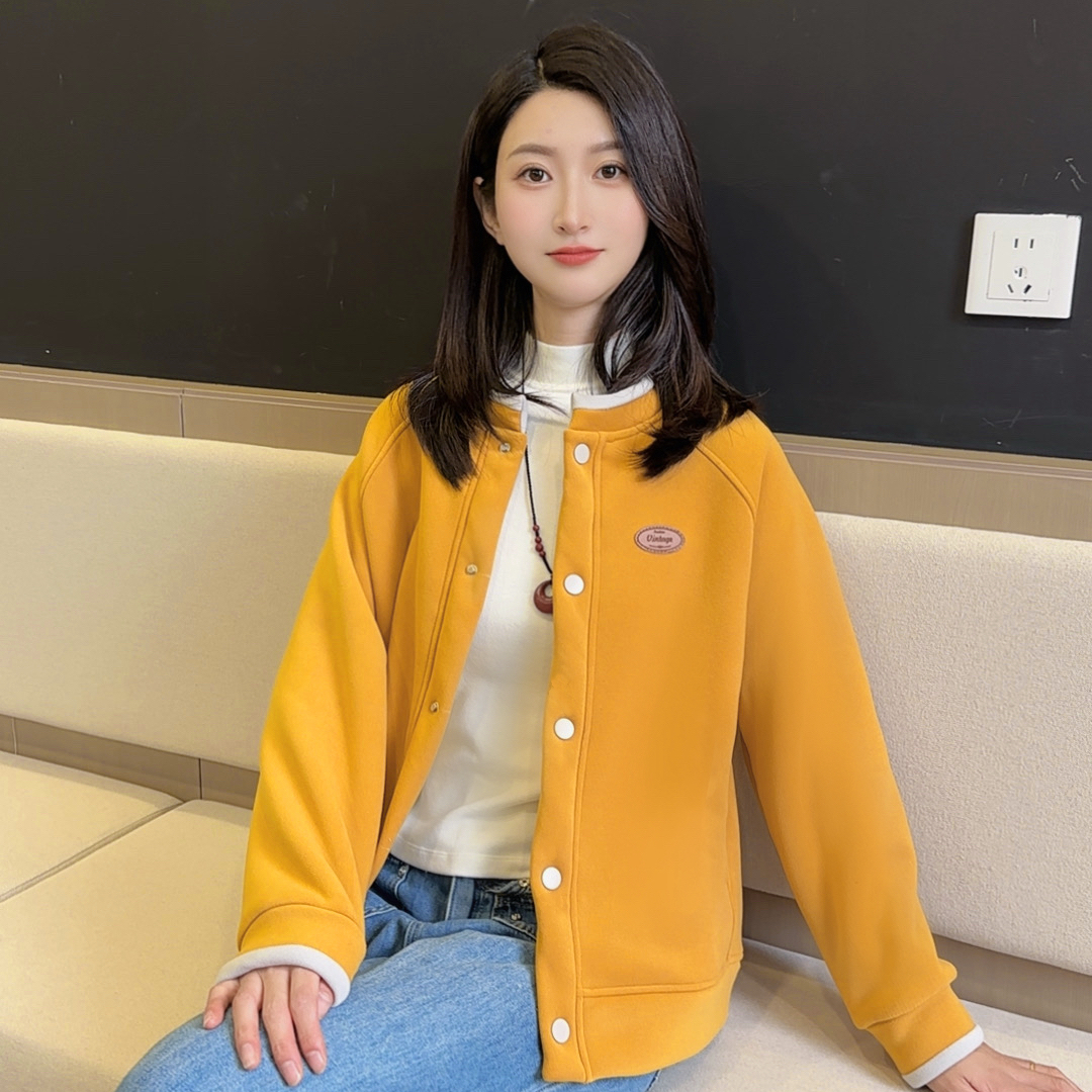 UU-[撞色经典]2025秋冬新款加绒保暖百搭时髦短外套K-MF6962