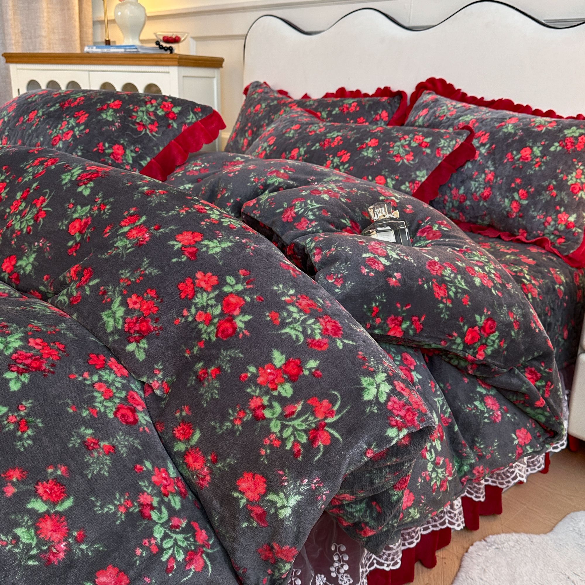 【同款被罩】高品质加厚绗缝夹棉宝宝绒被套秋冬款印花成人被套-F