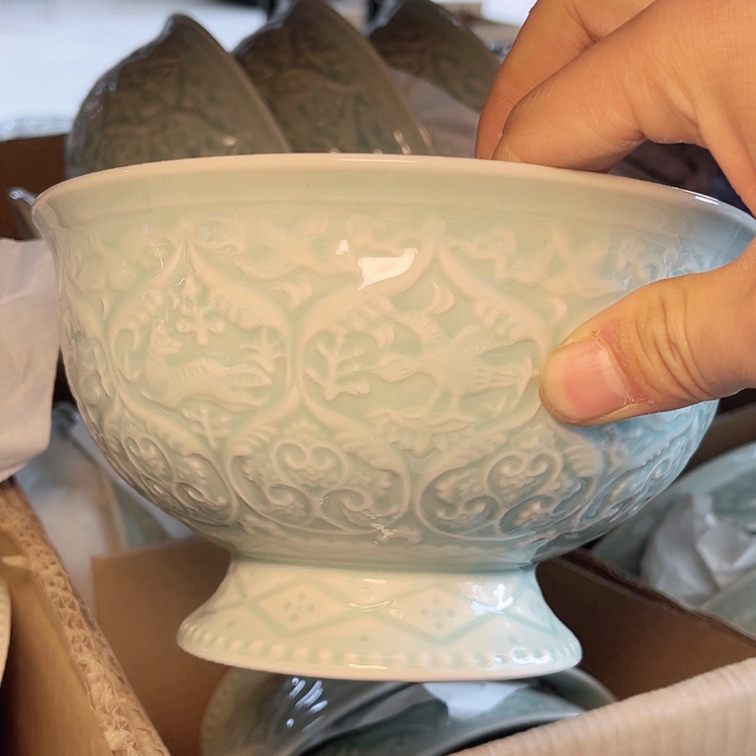 瓷微瑕 7 英寸大唐春碗 1 只