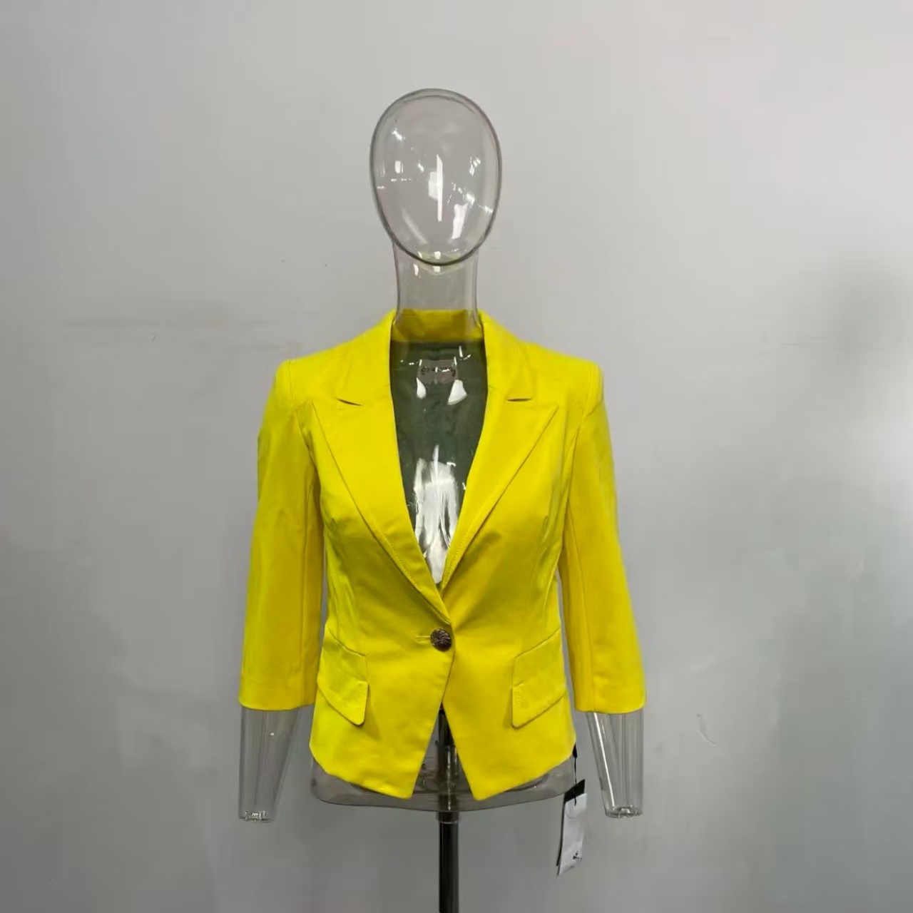 不支持退换/七分袖西装上衣西服纽扣口袋潮流修身400016
